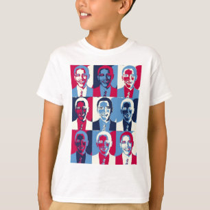 Red, White en Blue Obama Pop Art T-shirt