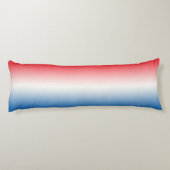 "Red White en Blue Ombre" Lichaamskussen (Achterkant)