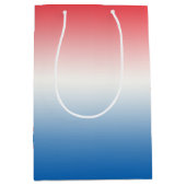 Red White en Blue Ombre Medium Cadeauzakje (Voorkant)