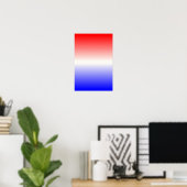 Red White en Blue Ombre Poster (Thuiskantoor)