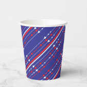 Red White en Blue op 4 juli Papieren Bekers (Links)