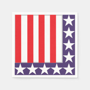 Red White en Blue op 4 juli Servet