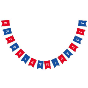 Red White en Blue op 4 juli Vlaggetjes