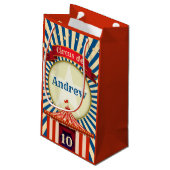 Red White en Blue Star Circus Big Top Klein Cadeauzakje (Achterkant Gekanteld)