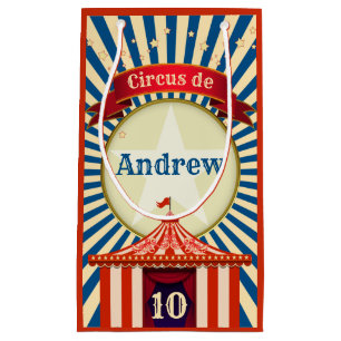 Red White en Blue Star Circus Big Top Klein Cadeauzakje