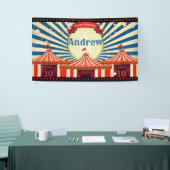 Red White en Blue Star Circus Big Top Spandoek (Beurs)