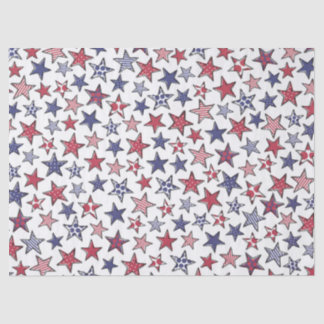 Red White en Blue Stars America Patriottic Tissuepapier