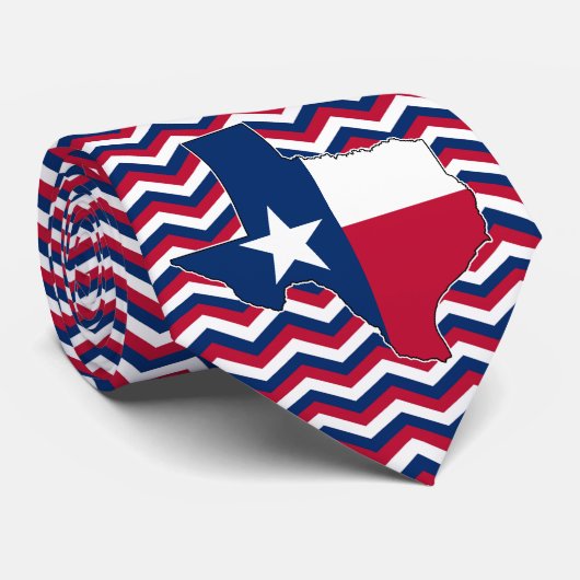 Red White en Blue State of Texas Stropdas for Texa (Opgerold)