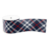 Red White en Blue Tartan Grosgrain Lint (Spoel)