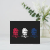 Red, White en Blue — U.S. Grant Briefkaart (Staand voorkant)