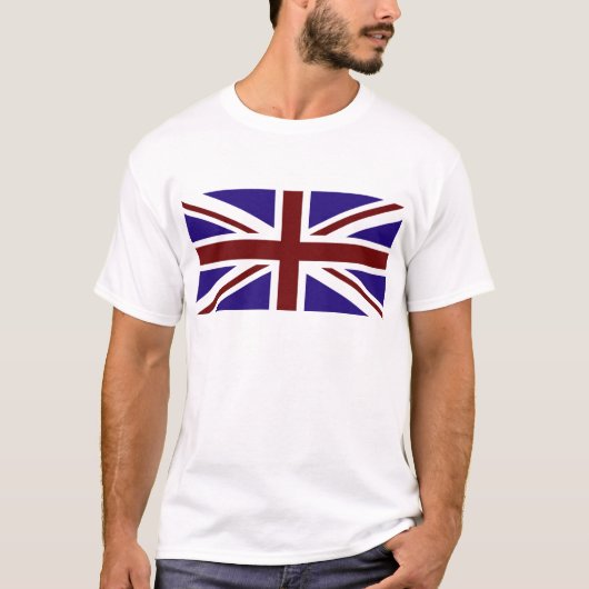 Red White en Blue UK Flag T-Shirt (Voorkant)