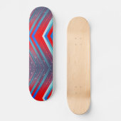 Red White en Blue Zig Zag Pattern Skateboard (Voorkant)