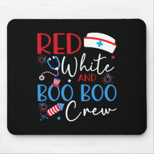 Red White en Boo Boo bemanningsleden 4 juli verple Muismat