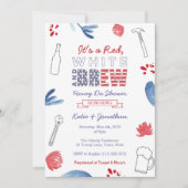 Red White en Brew Honey Do of Couples Shower Kaart (Voorkant)