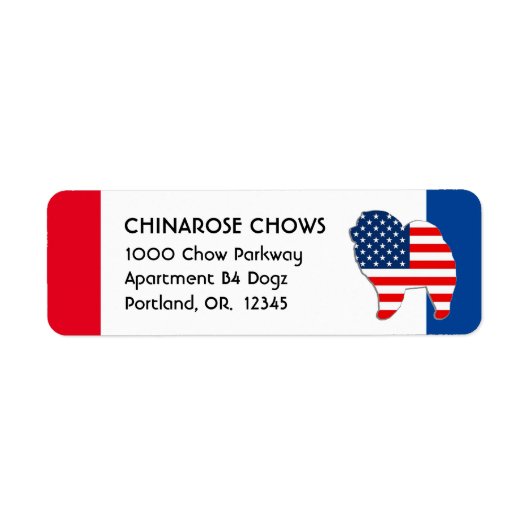 RED WHITE EN CHO - Return Address Labels Customiz (Voorkant)