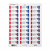 RED WHITE EN CHO - Return Address Labels Customiz (Full Sheet)