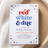 Red White en Due 4e juli Baby shower Kaart