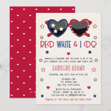 Red White en I Do Heart Zonnebril Vrijgezellenfees