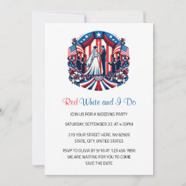 Red White en ik doen patriottische 4th of July bru Kaart