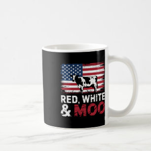 Red White en Moo _ Patriottische Koe Amerikaanse v Koffiemok