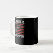 Red White en Pew - Patriottic Pro Pistool AR15 Rif Koffiemok (Voorkant links)