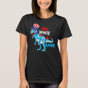 Red White en Rawr Rex Usa Patriotic op 4 juli d T-shirt