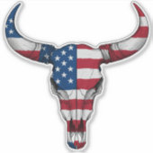 Red White en Steer USA Sticker (Voorkant)