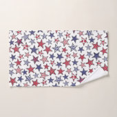 Red White et Blue Stars Amérique Patriotique   (Serviette à main)