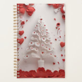 Red & White Floral Handmade‑Style Art Design Planner (Voorkant)