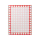 Red White Gingham Check Pattern Notitieblok (Gedraaid)