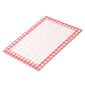 Red White Gingham Check Pattern Notitieblok (Schuin)