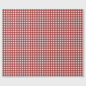 Red White Gingham Check Pset Cadeaupapier (Vlak)