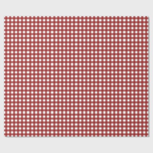 Red White Gingham Check Pset Cadeaupapier (Vlak)