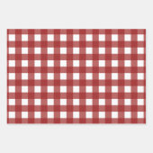 Red White Gingham Check Pset Inpakpapier Vel (Voorkant)