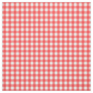 Red White Gingham Classic Check Patroon Stof