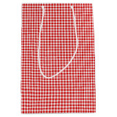 Red-White Gingham-GIFT BAG m Medium Cadeauzakje (Voorkant)