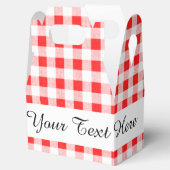 Red White Gingham Pattern Bedankdoosjes (Geopend)