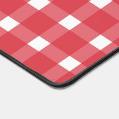 Red White Gingham Pattern Bureaumat (Hoek)