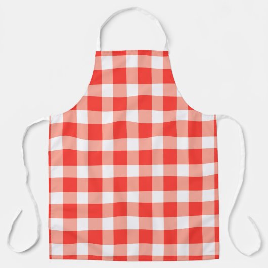 Red White Gingham Pattern Schort (Voorkant)