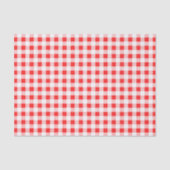Red White Gingham Pattern Tissuepapier (Voorkant)
