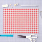 Red White Gingham Pattern Tissuepapier (Craft)