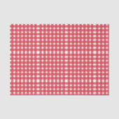 Red White Gingham Pattern Tissuepapier (Voorkant)
