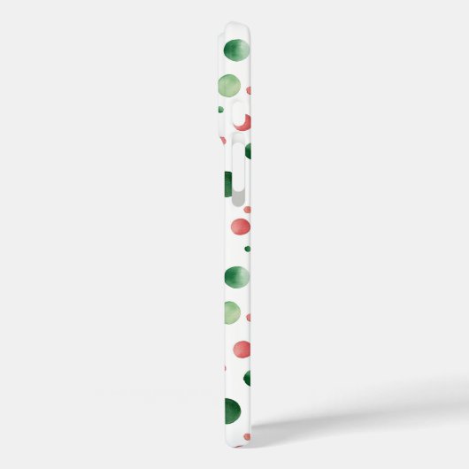 Red White Green Dots Christmas Case-Mate iPhone Case (Achterkant / Links)