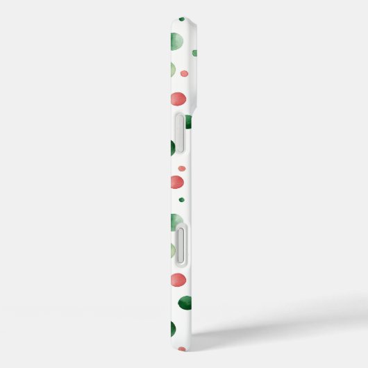 Red White Green Dots Christmas Case-Mate iPhone Case (Achterkant / Rechts)