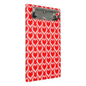 Red White Hearts Pattern Mini Klembord (Schuin)