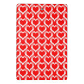Red White Hearts Pattern Mini Klembord (Achterkant)