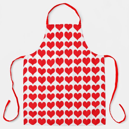 Red White Hearts Pattern Schort (Voorkant)