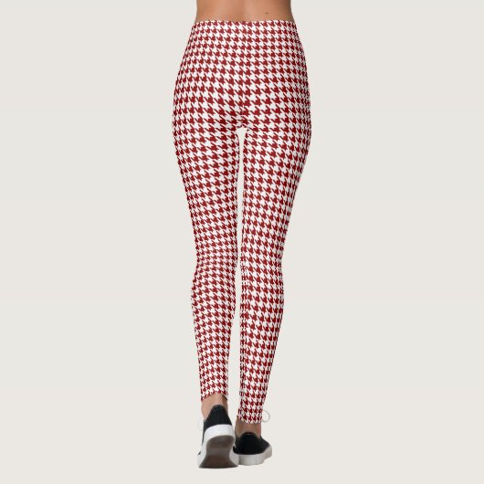 Red White Houndstooth Leggings (Achterkant)