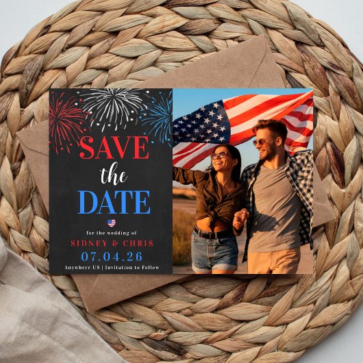 Red White & I Do Save the Date Kaart