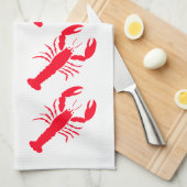 Red White Lobster Seafood 4Nicholas Theedoek (Quarter Fold)